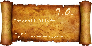 Tarczali Olivér névjegykártya